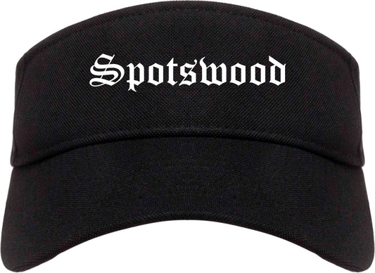 Spotswood New Jersey NJ Old English Mens Visor Cap Hat Black