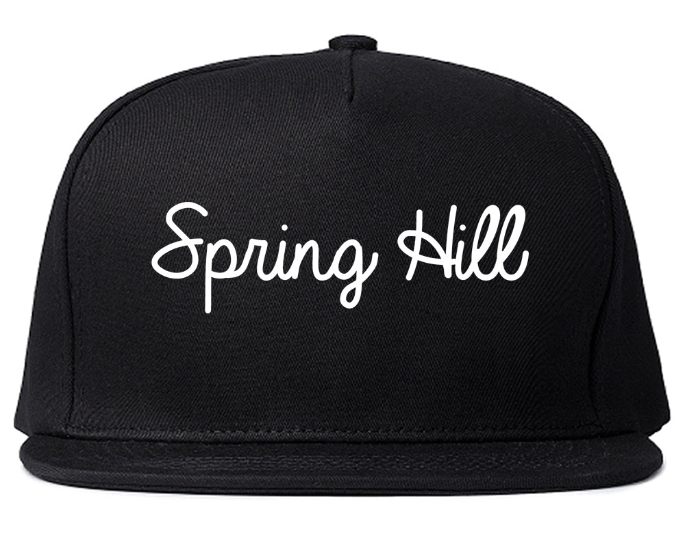 Spring Hill Tennessee TN Script Mens Snapback Hat Black
