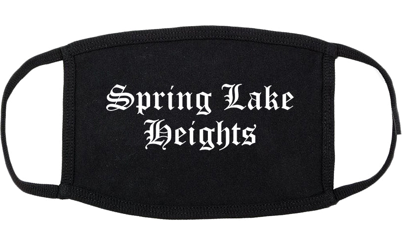 Spring Lake Heights New Jersey NJ Old English Cotton Face Mask Black