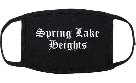 Spring Lake Heights New Jersey NJ Old English Cotton Face Mask Black