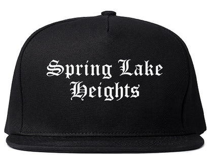 Spring Lake Heights New Jersey NJ Old English Mens Snapback Hat Black