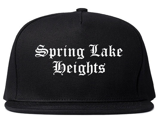 Spring Lake Heights New Jersey NJ Old English Mens Snapback Hat Black