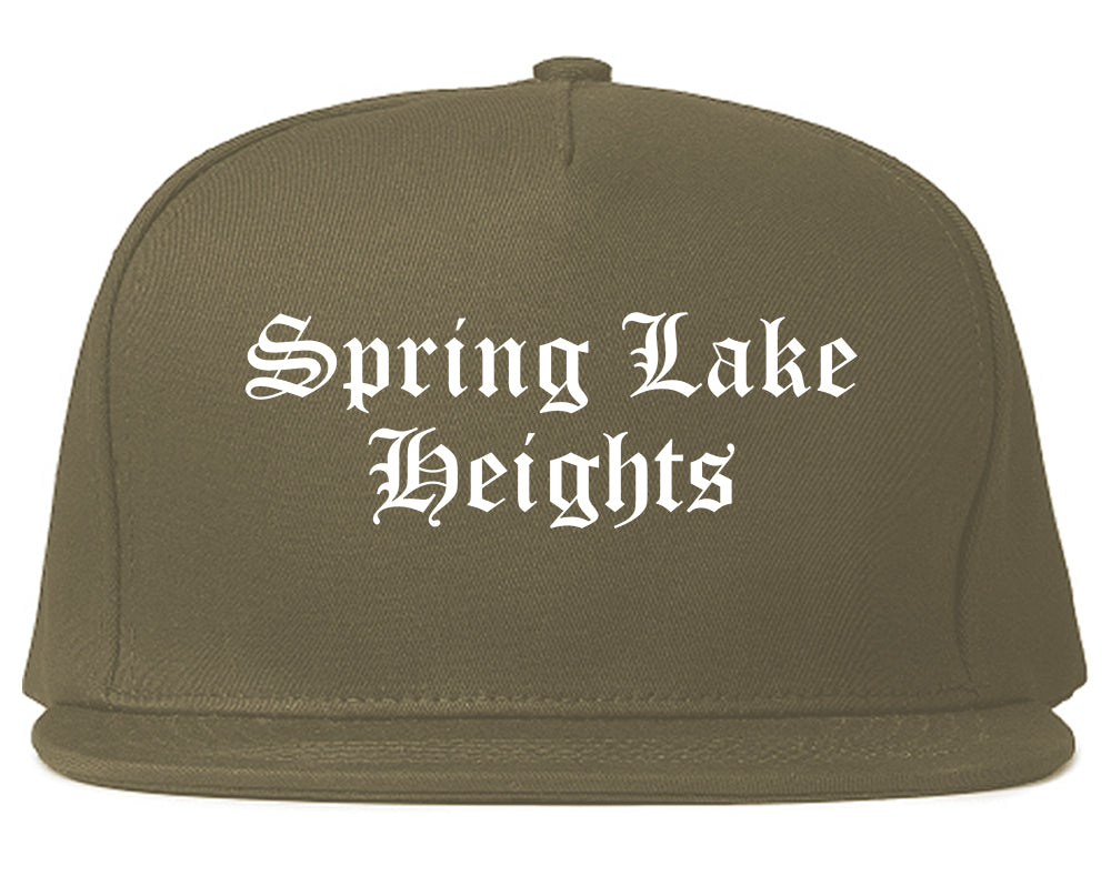 Spring Lake Heights New Jersey NJ Old English Mens Snapback Hat Grey