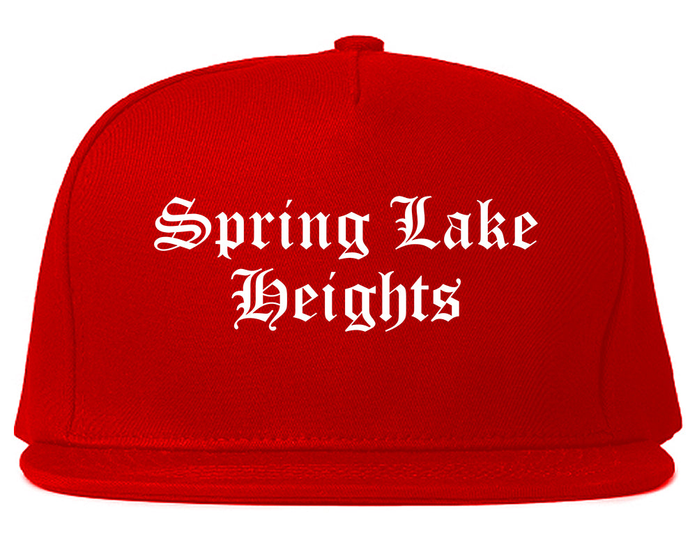 Spring Lake Heights New Jersey NJ Old English Mens Snapback Hat Red