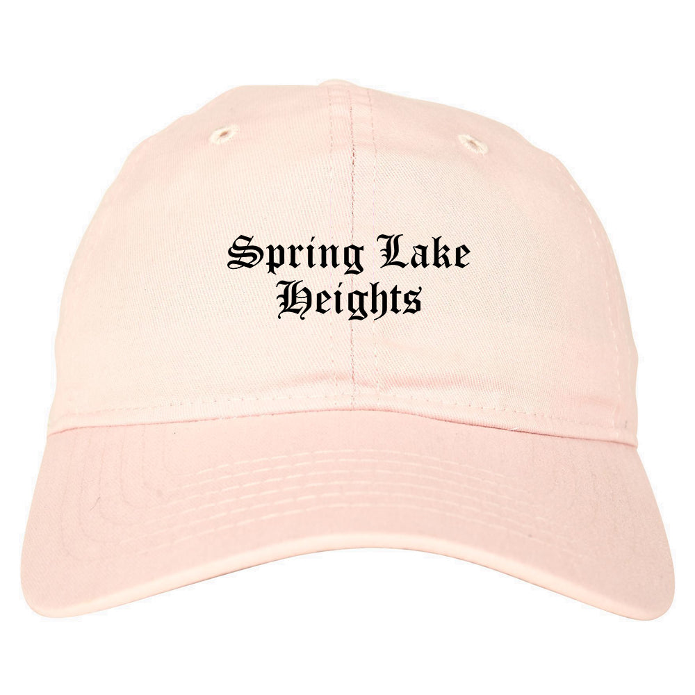 Spring Lake Heights New Jersey NJ Old English Mens Dad Hat Baseball Cap Pink