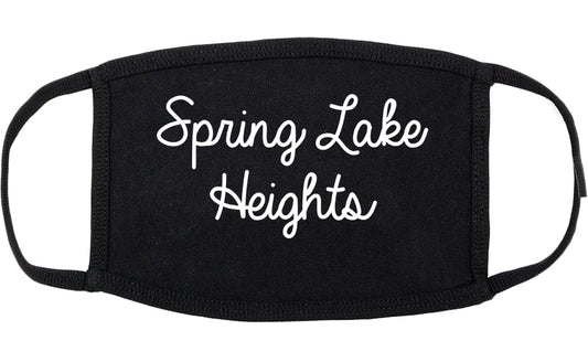 Spring Lake Heights New Jersey NJ Script Cotton Face Mask Black