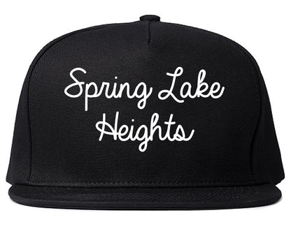 Spring Lake Heights New Jersey NJ Script Mens Snapback Hat Black