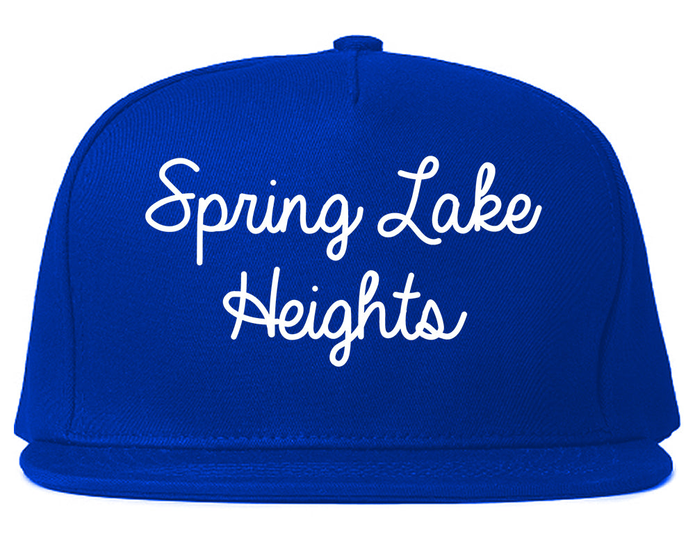 Spring Lake Heights New Jersey NJ Script Mens Snapback Hat Royal Blue