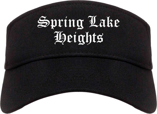 Spring Lake Heights New Jersey NJ Old English Mens Visor Cap Hat Black