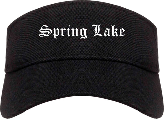 Spring Lake North Carolina NC Old English Mens Visor Cap Hat Black