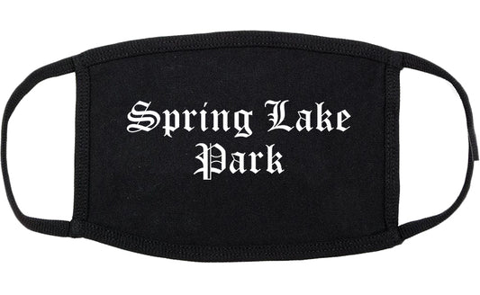 Spring Lake Park Minnesota MN Old English Cotton Face Mask Black