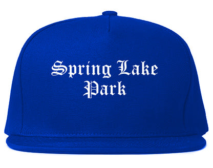 Spring Lake Park Minnesota MN Old English Mens Snapback Hat Royal Blue