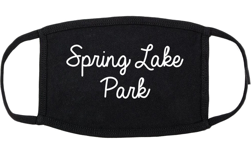 Spring Lake Park Minnesota MN Script Cotton Face Mask Black