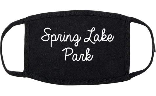 Spring Lake Park Minnesota MN Script Cotton Face Mask Black