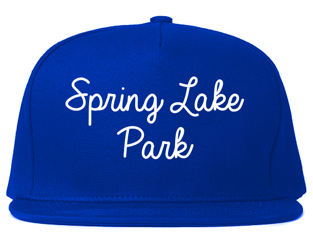 Spring Lake Park Minnesota MN Script Mens Snapback Hat Royal Blue