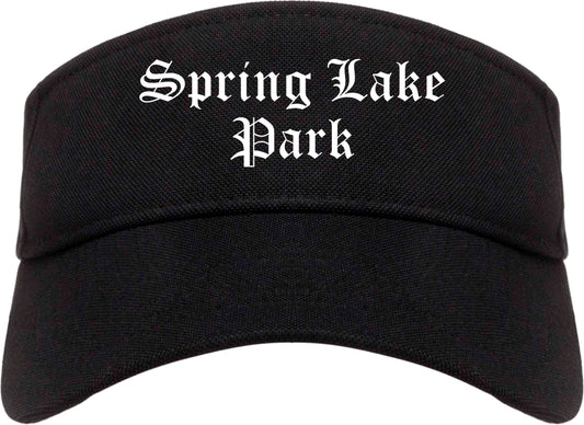Spring Lake Park Minnesota MN Old English Mens Visor Cap Hat Black