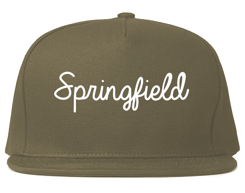 Springfield Florida FL Script Mens Snapback Hat Grey