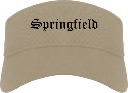 Springfield Florida FL Old English Mens Visor Cap Hat Khaki