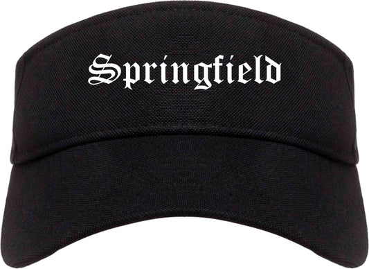 Springfield Illinois IL Old English Mens Visor Cap Hat Black