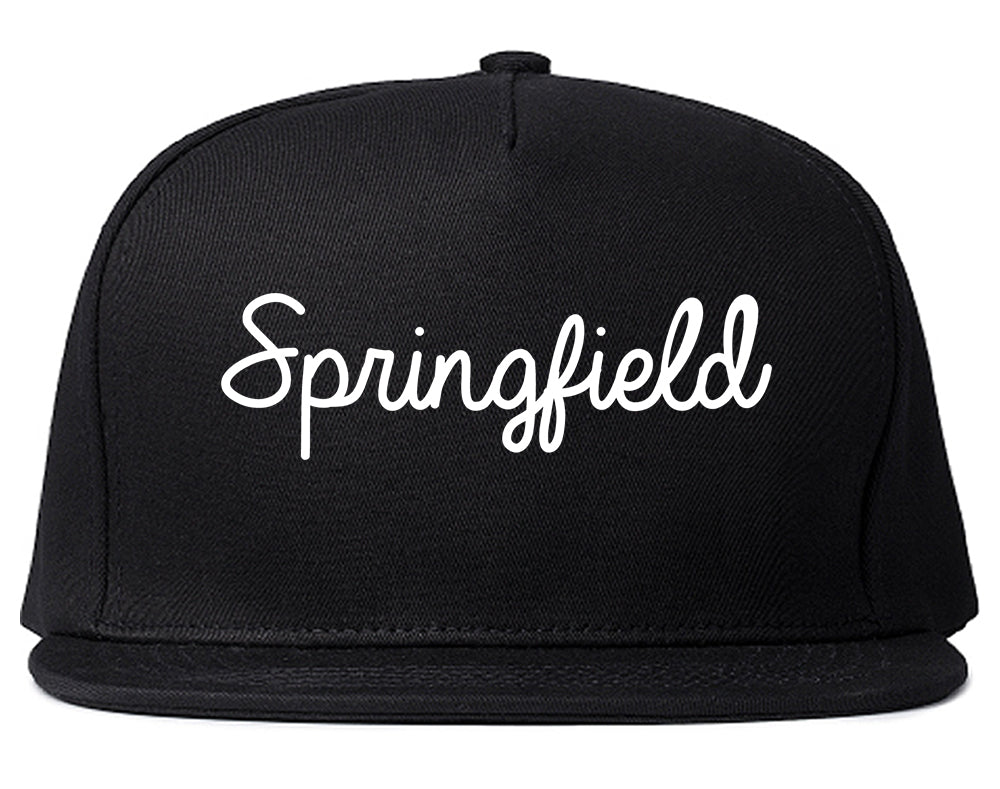 Springfield Michigan MI Script Mens Snapback Hat Black