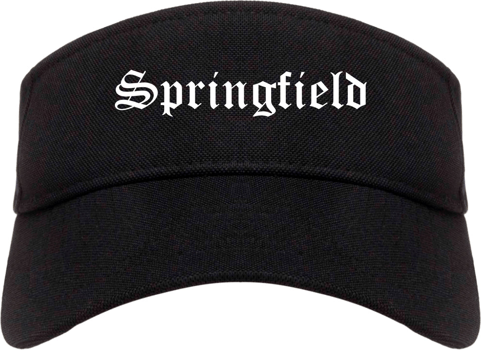 Springfield Michigan MI Old English Mens Visor Cap Hat Black