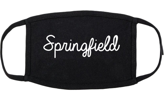 Springfield Ohio OH Script Cotton Face Mask Black