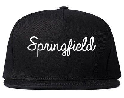 Springfield Ohio OH Script Mens Snapback Hat Black