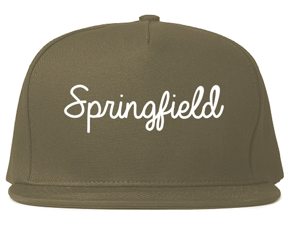 Springfield Ohio OH Script Mens Snapback Hat Grey