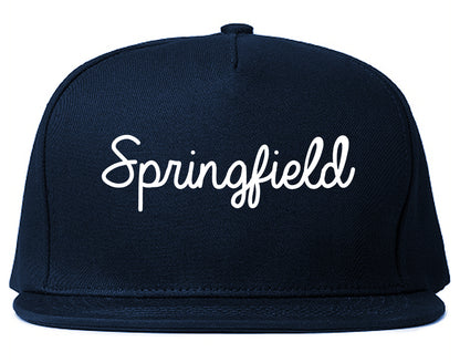 Springfield Ohio OH Script Mens Snapback Hat Navy Blue