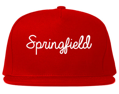 Springfield Ohio OH Script Mens Snapback Hat Red