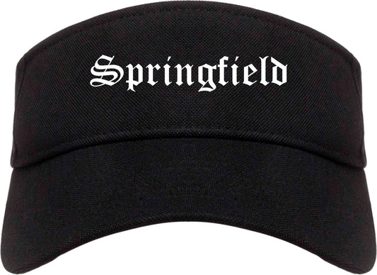 Springfield Oregon OR Old English Mens Visor Cap Hat Black