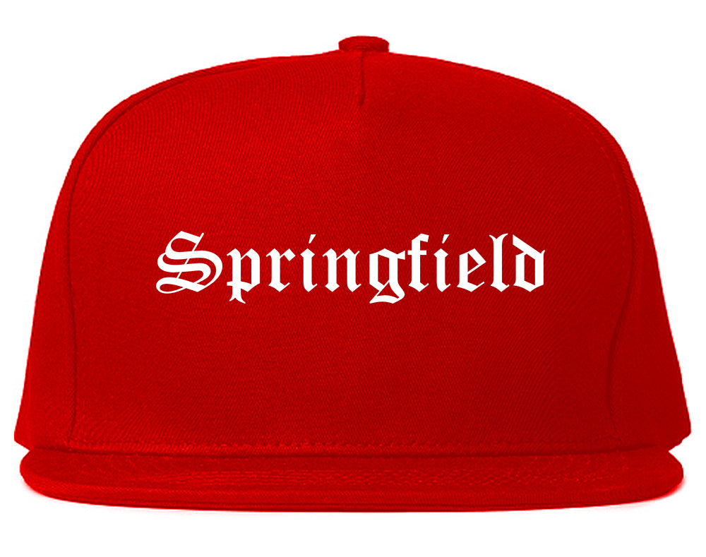 Springfield Tennessee TN Old English Mens Snapback Hat Red