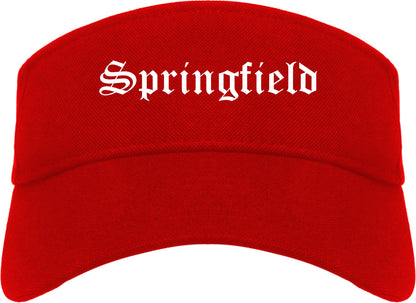 Springfield Tennessee TN Old English Mens Visor Cap Hat Red