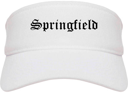 Springfield Tennessee TN Old English Mens Visor Cap Hat White