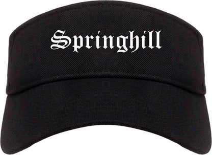 Springhill Louisiana LA Old English Mens Visor Cap Hat Black