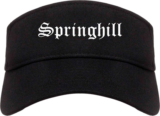 Springhill Louisiana LA Old English Mens Visor Cap Hat Black