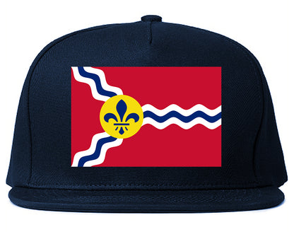 St Louis Missouri City FLAG Mens Snapback Hat Navy Blue