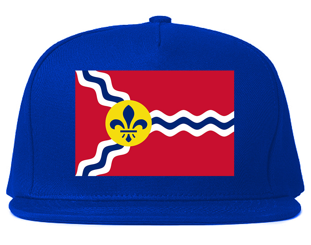 St Louis Missouri City FLAG Mens Snapback Hat Royal Blue