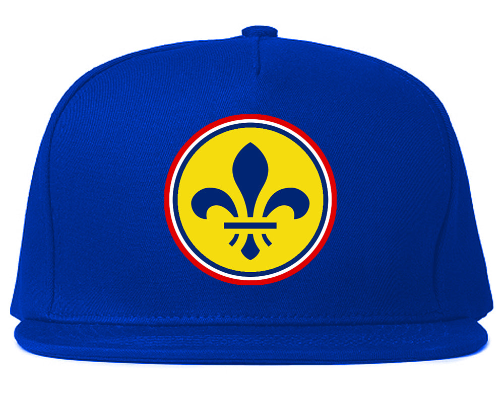 St Louis Missouri Fleur De Lis Flag Emblem Mens Snapback Hat Royal Blue