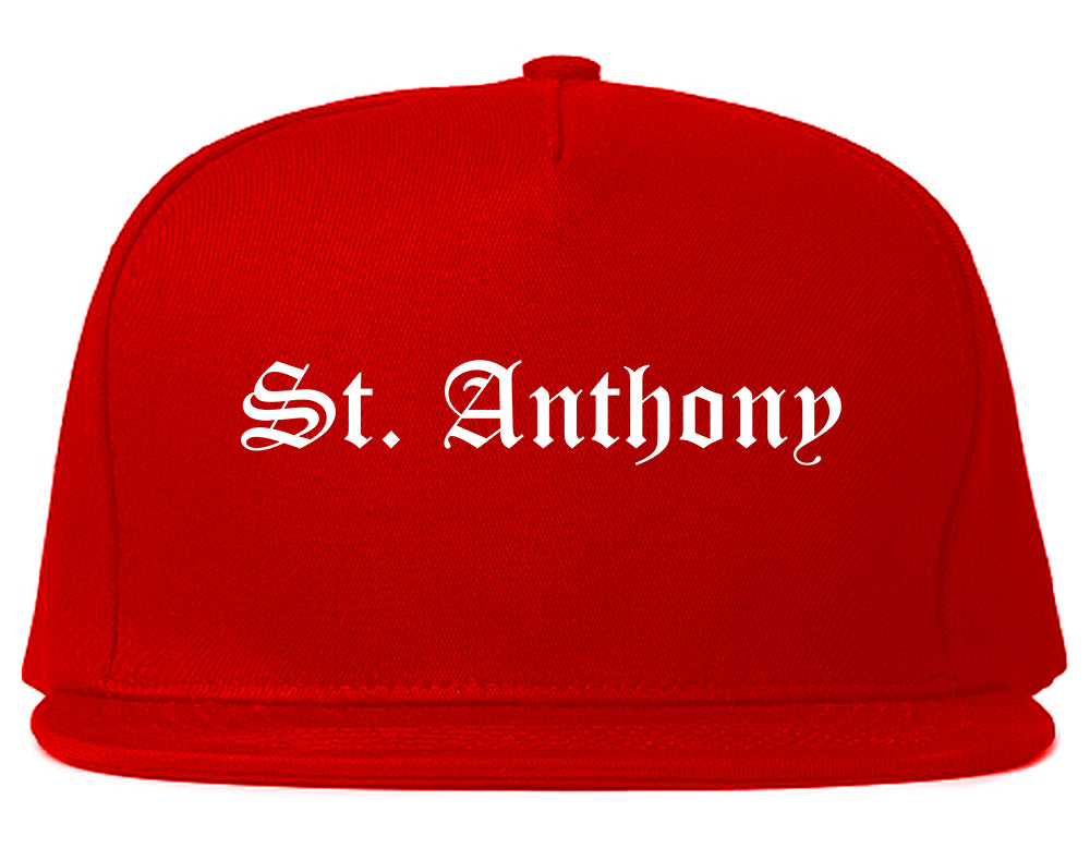 St. Anthony Minnesota MN Old English Mens Snapback Hat Red