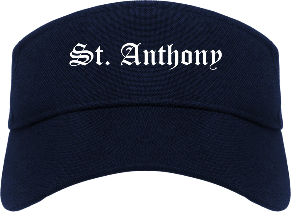 St. Anthony Minnesota MN Old English Mens Visor Cap Hat Navy Blue