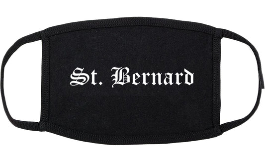 St. Bernard Ohio OH Old English Cotton Face Mask Black