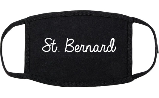 St. Bernard Ohio OH Script Cotton Face Mask Black