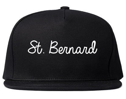 St. Bernard Ohio OH Script Mens Snapback Hat Black