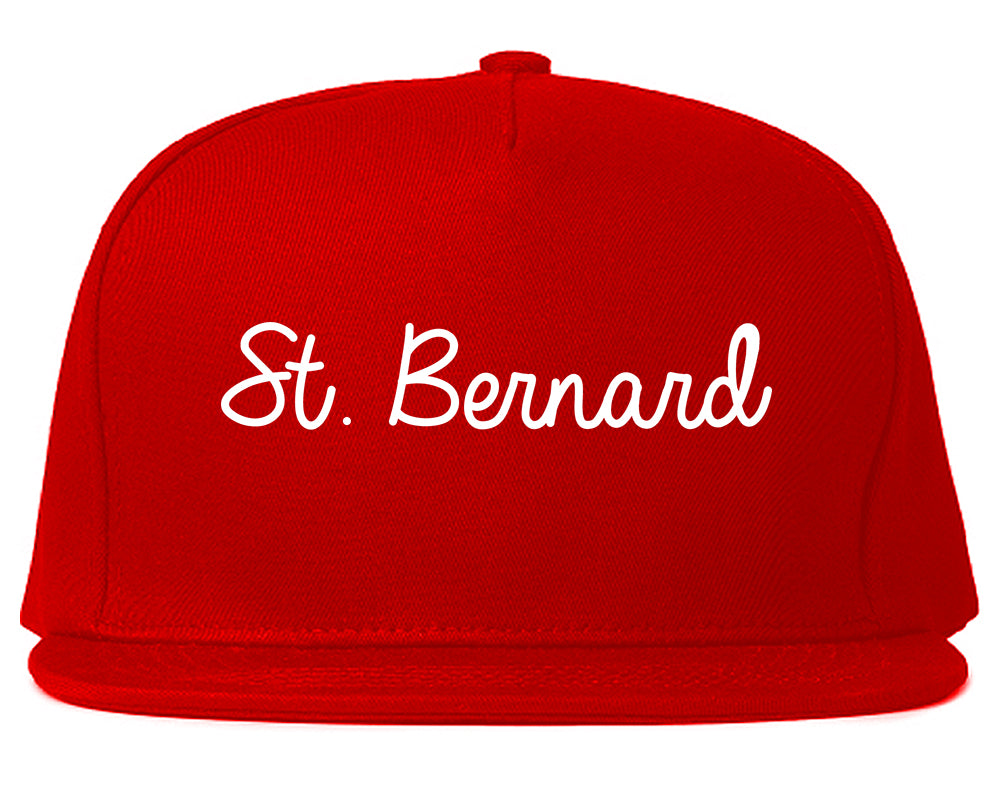 St. Bernard Ohio OH Script Mens Snapback Hat Red