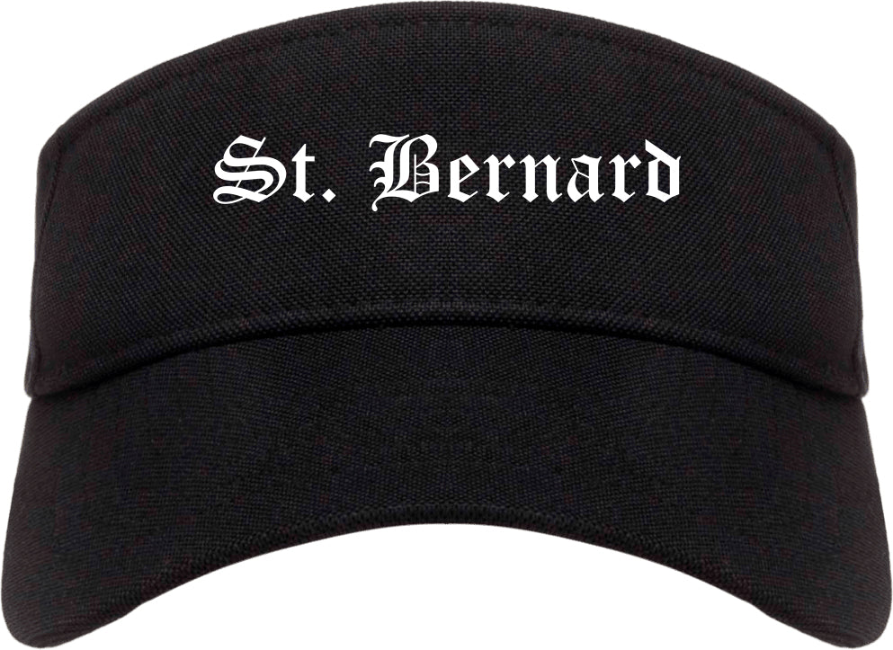 St. Bernard Ohio OH Old English Mens Visor Cap Hat Black