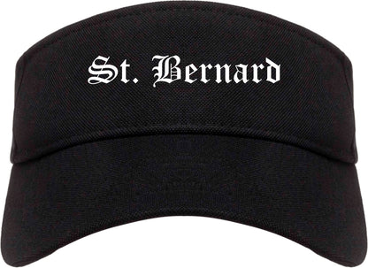 St. Bernard Ohio OH Old English Mens Visor Cap Hat Black
