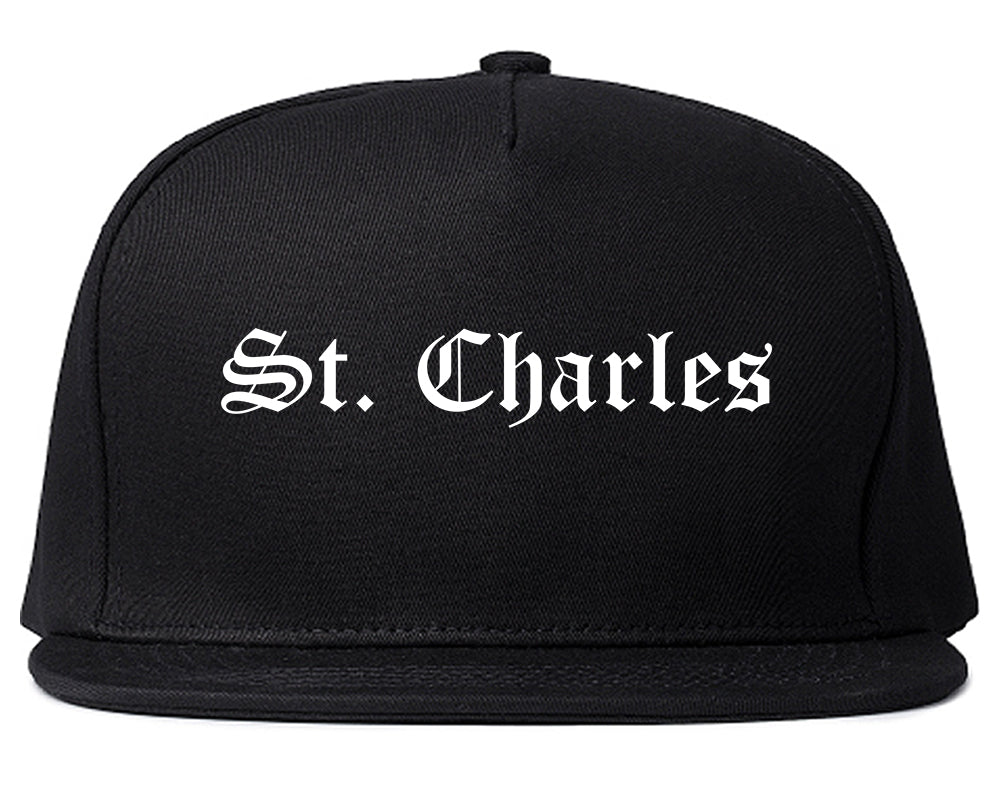St. Charles Illinois IL Old English Mens Snapback Hat Black