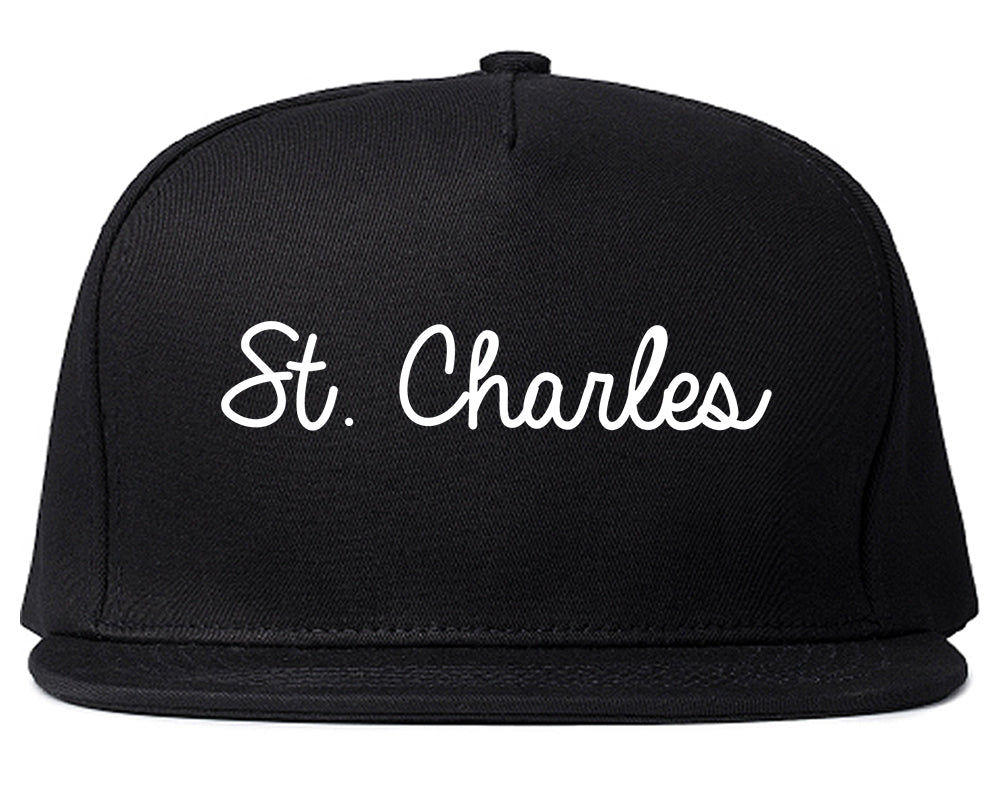 St. Charles Missouri MO Script Mens Snapback Hat Black