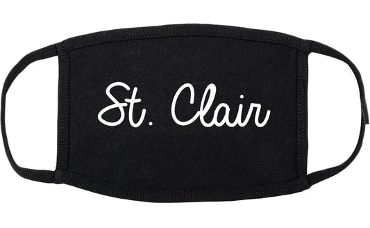 St. Clair Missouri MO Script Cotton Face Mask Black